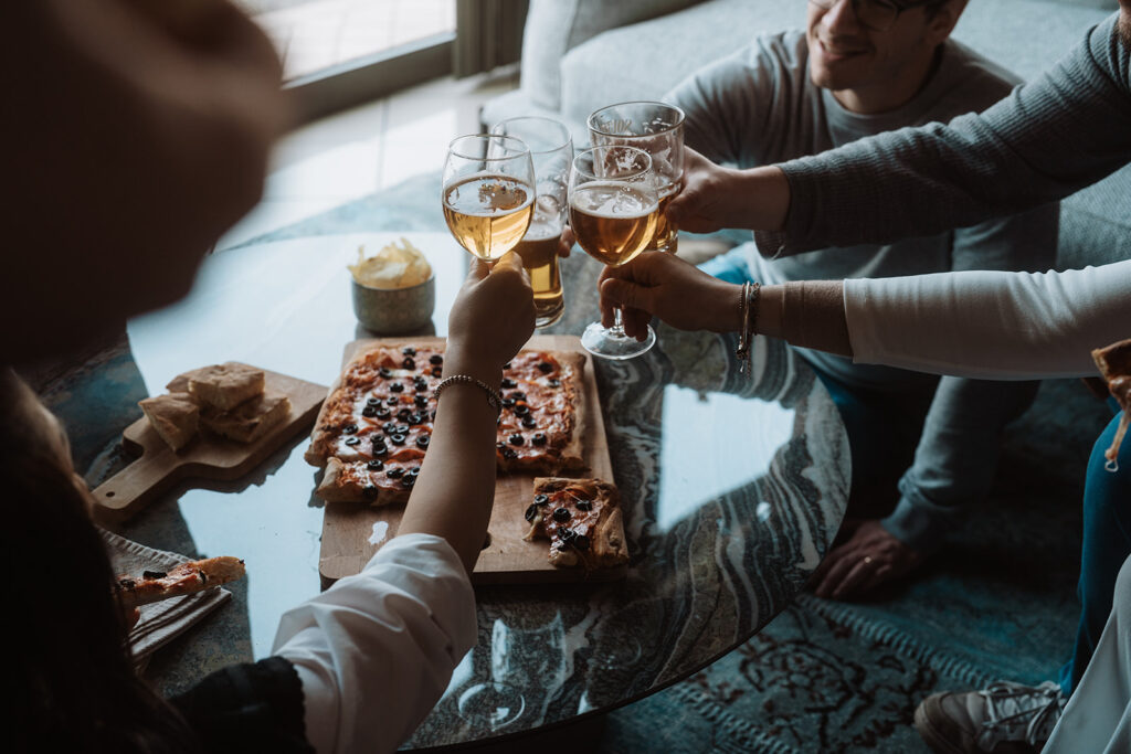 Pizza confezionata per aperitivo